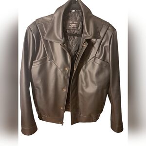 Jacket Leath Soft Black Leather Jacket Lined Size Small NWOT
